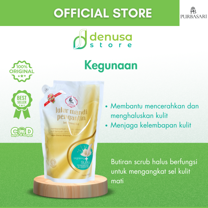 PURBASARI Lulur Pengantin Brightening + Susu 1000 g