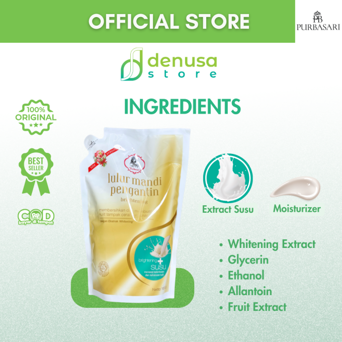 PURBASARI Lulur Pengantin Brightening + Susu 1000 g