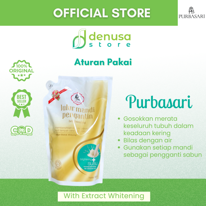 PURBASARI Lulur Pengantin Brightening + Susu 1000 g