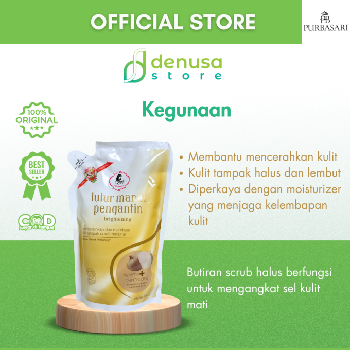PURBASARI Lulur Pengantin Brightening + Bengkoang 500 g