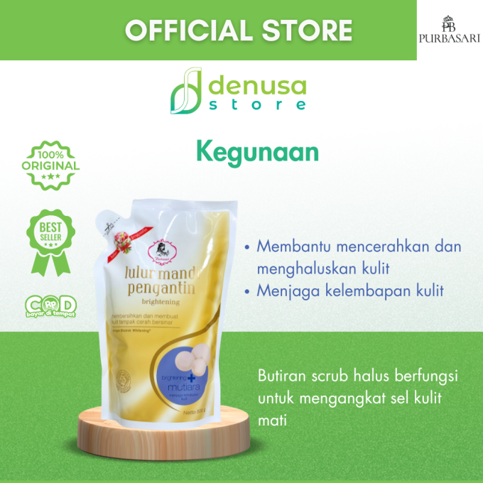 PURBASARI Lulur Pengantin Brightening + Mutiara 500 g