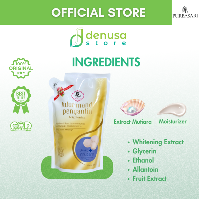PURBASARI Lulur Pengantin Brightening + Mutiara 500 g