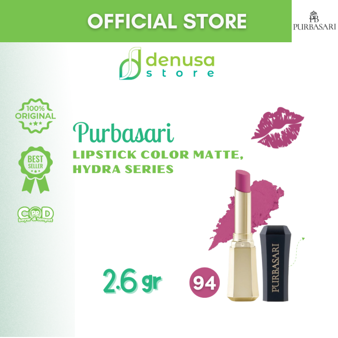 PURBASARI Lipstick Color Matte Hydra Series 94 Azotic 2.6 g