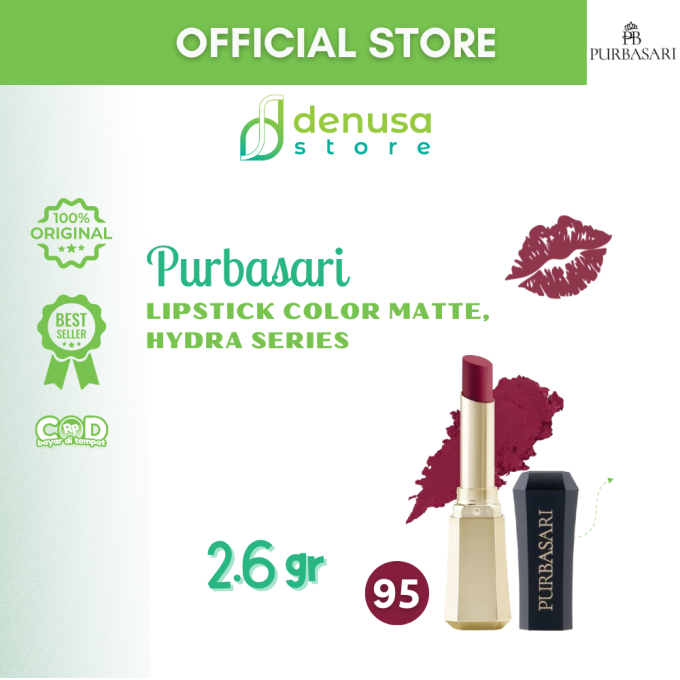PURBASARI Lipstick Color Matte Hydra Series 95 Amber 2.6 g