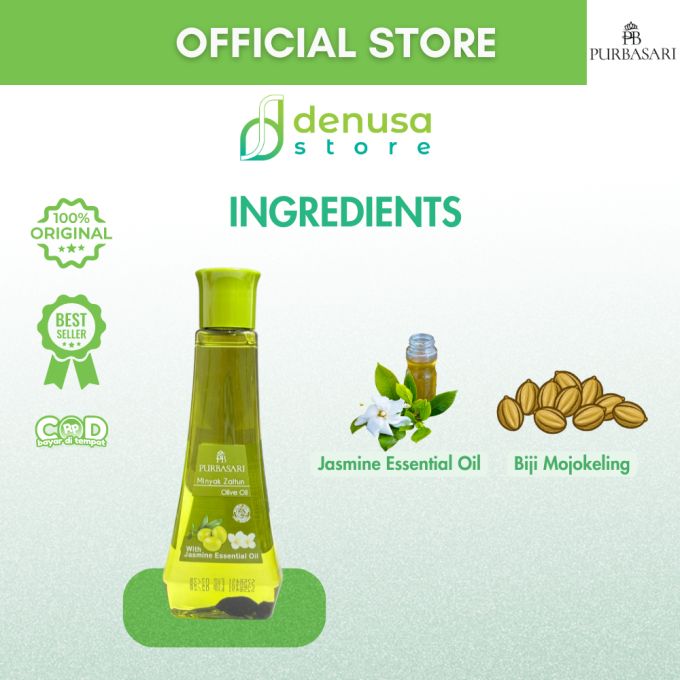 PURBASARI Minyak Zaitun Olive Oil With Jasmine Essential Oil 150 ml