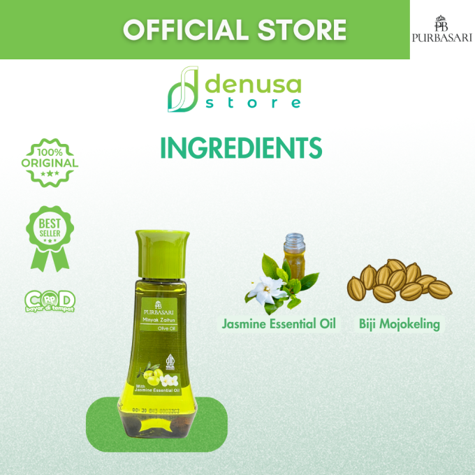PURBASARI Minyak Zaitun Olive Oil With Jasmine Essential Oil 75 ml
