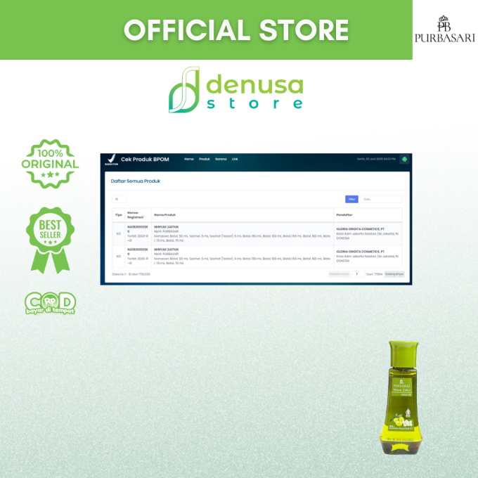 PURBASARI Minyak Zaitun Olive Oil With Jasmine Essential Oil 75 ml