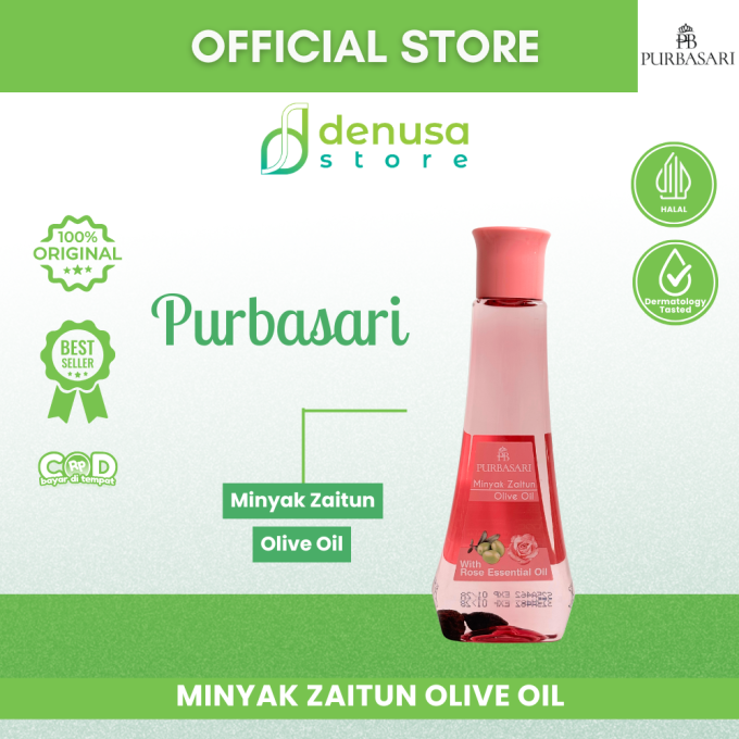 PURBASARI Minyak Zaitun Olive Oil With Rose Essential Oil 150 ml