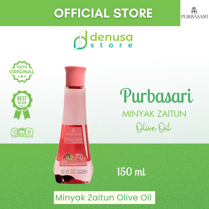 PURBASARI Minyak Zaitun Olive Oil With Rose Essential Oil 150 ml