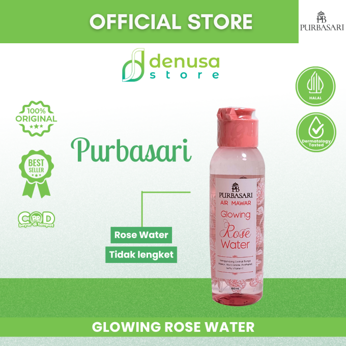 PURBASARI Air Mawar Glowing Rose Water 100 ml