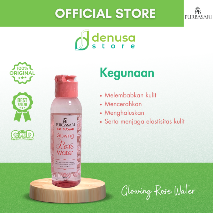 PURBASARI Air Mawar Glowing Rose Water 100 ml