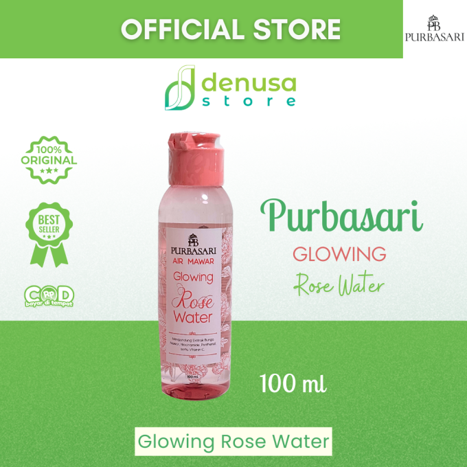 PURBASARI Air Mawar Glowing Rose Water 100 ml