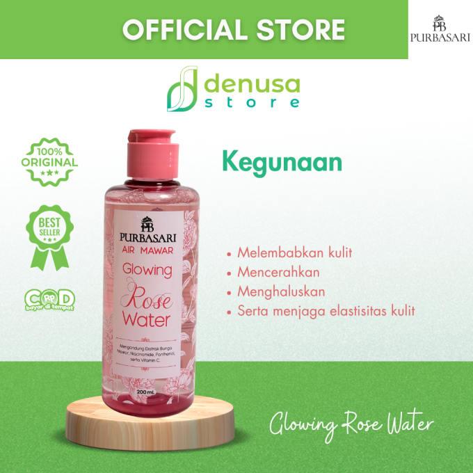 PURBASARI Air Mawar Glowing Rose Water 200 ml