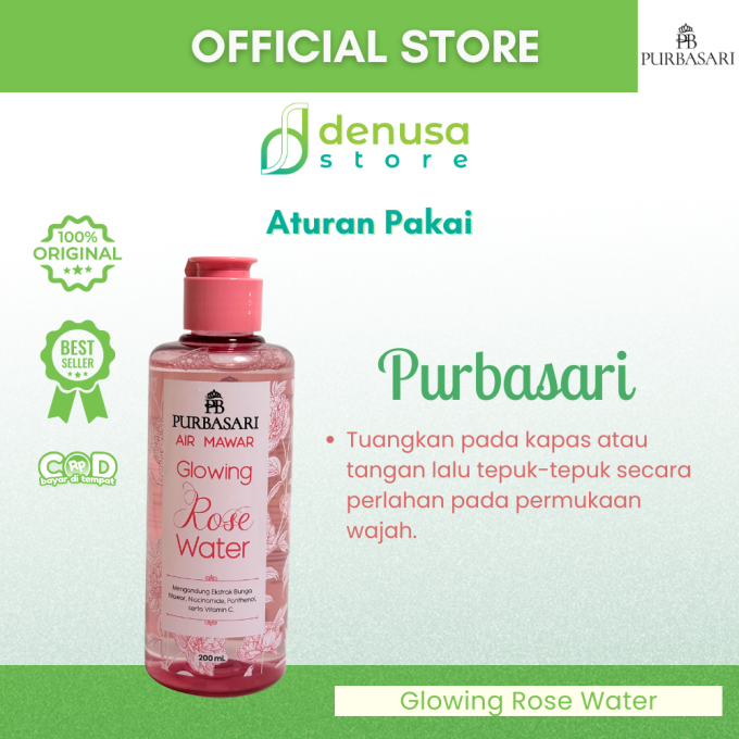 PURBASARI Air Mawar Glowing Rose Water 200 ml