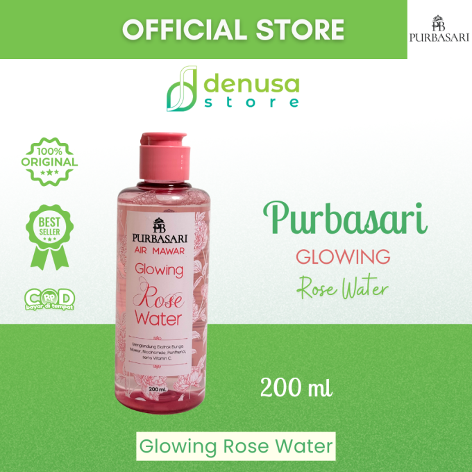 PURBASARI Air Mawar Glowing Rose Water 200 ml