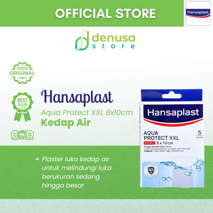 HANSAPLAST Aqua Protect XXL Steril 8x10cm 5 Lembar