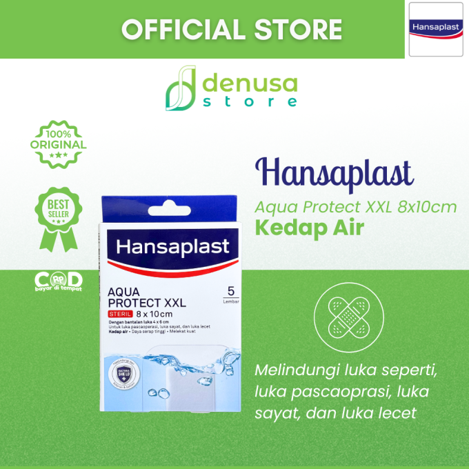 HANSAPLAST Aqua Protect XXL Steril 8x10cm 5 Lembar