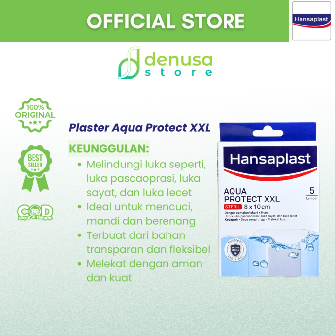 HANSAPLAST Aqua Protect XXL Steril 8x10cm 5 Lembar