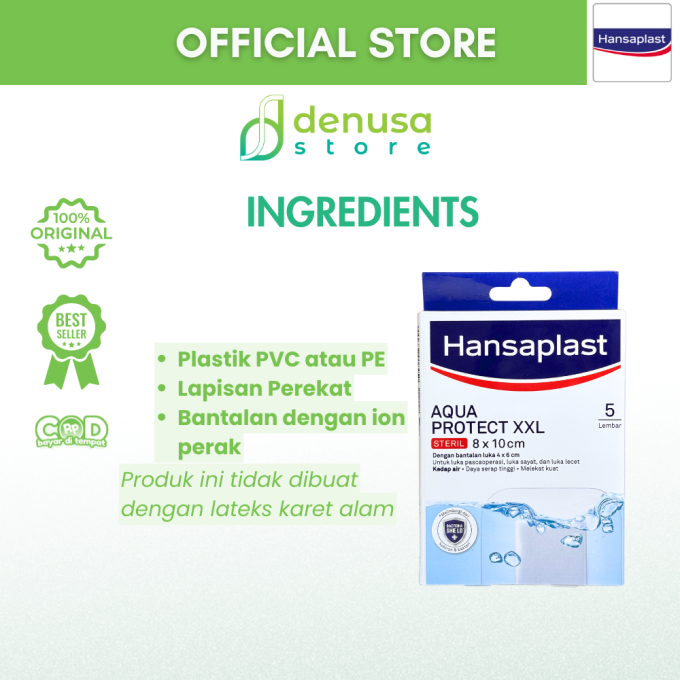 HANSAPLAST Aqua Protect XXL Steril 8x10cm 5 Lembar