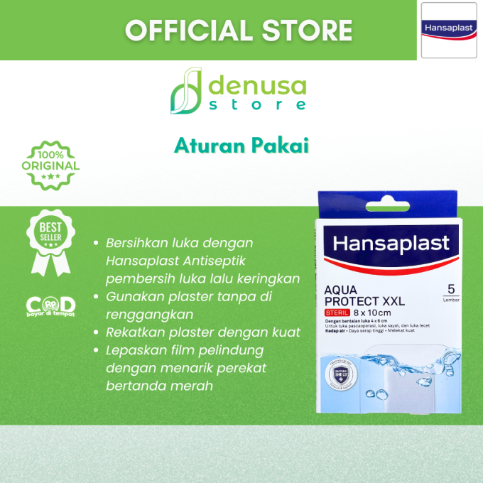 HANSAPLAST Aqua Protect XXL Steril 8x10cm 5 Lembar