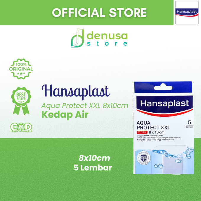HANSAPLAST Aqua Protect XXL Steril 8x10cm 5 Lembar