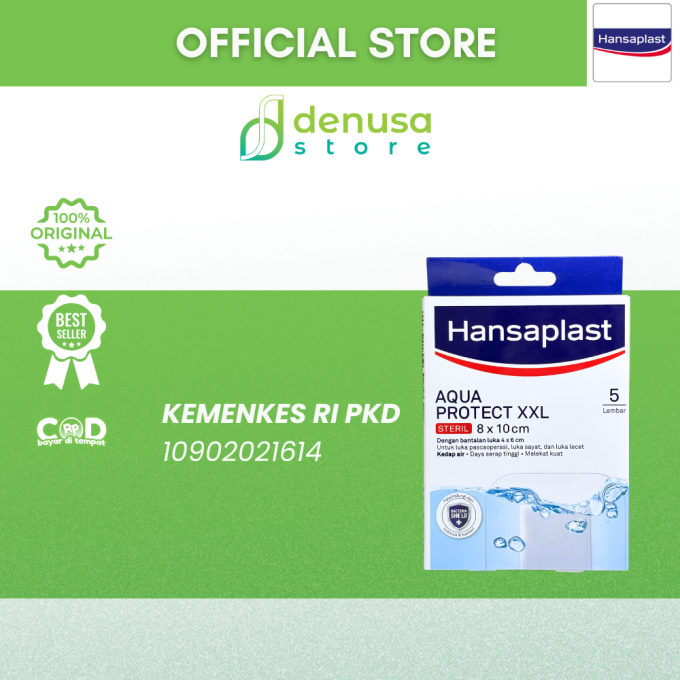 HANSAPLAST Aqua Protect XXL Steril 8x10cm 5 Lembar