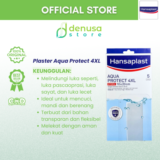 HANSAPLAST Aqua Protect 4XL Steril 10x20cm 5 Lembar