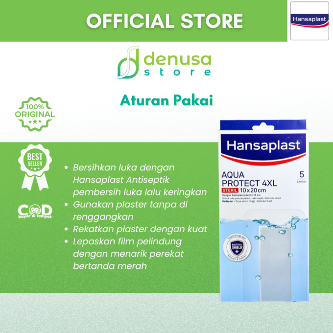 HANSAPLAST Aqua Protect 4XL Steril 10x20cm 5 Lembar
