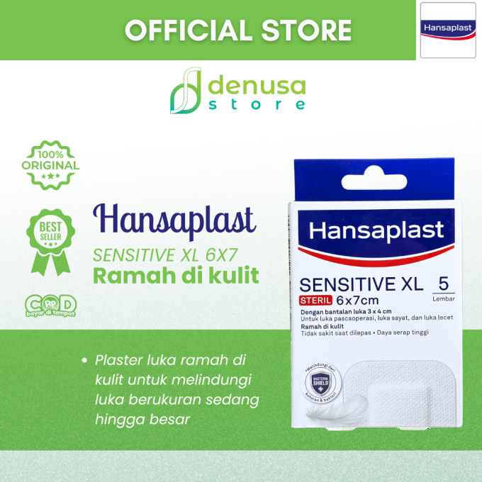 HANSAPLAST Sensitive XL Steril 6x7cm 5 Lembar