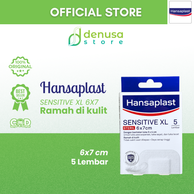 HANSAPLAST Sensitive XL Steril 6x7cm 5 Lembar