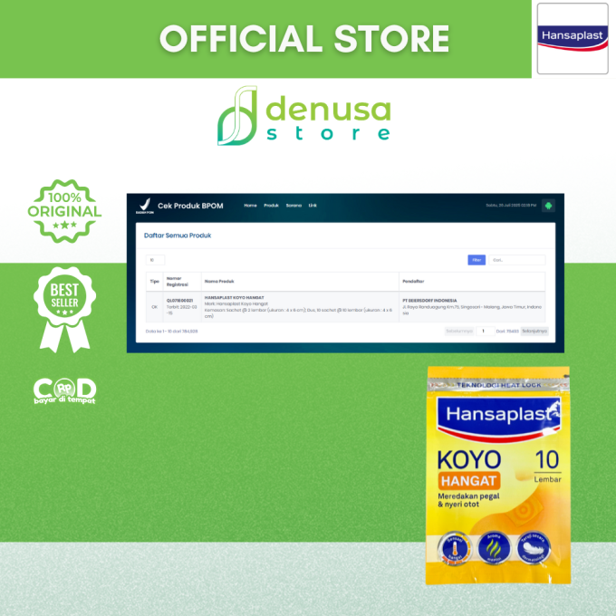 HANSAPLAST Koyo Hangat 1 Sachet isi 10 lembar