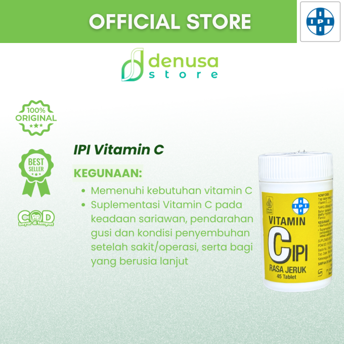 IPI Vitamin C Rasa Jeruk 45 Tablet