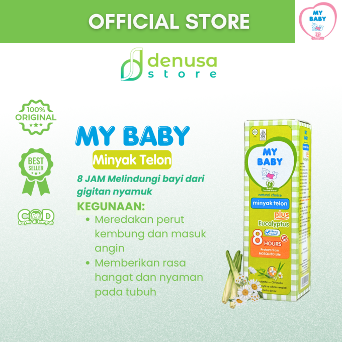 MY BABY Minyak Telon Plus Eucalyptus 8 Jam 60 ml