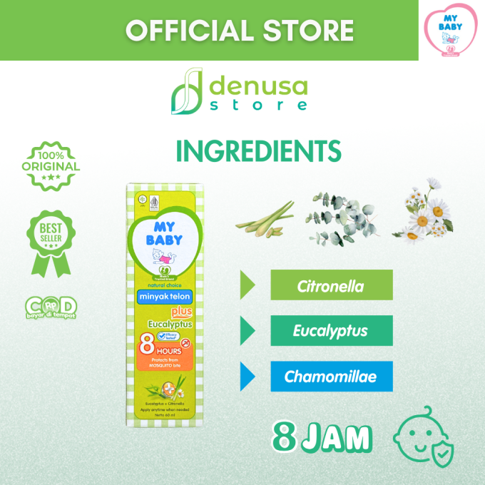 MY BABY Minyak Telon Plus Eucalyptus 8 Jam 60 ml