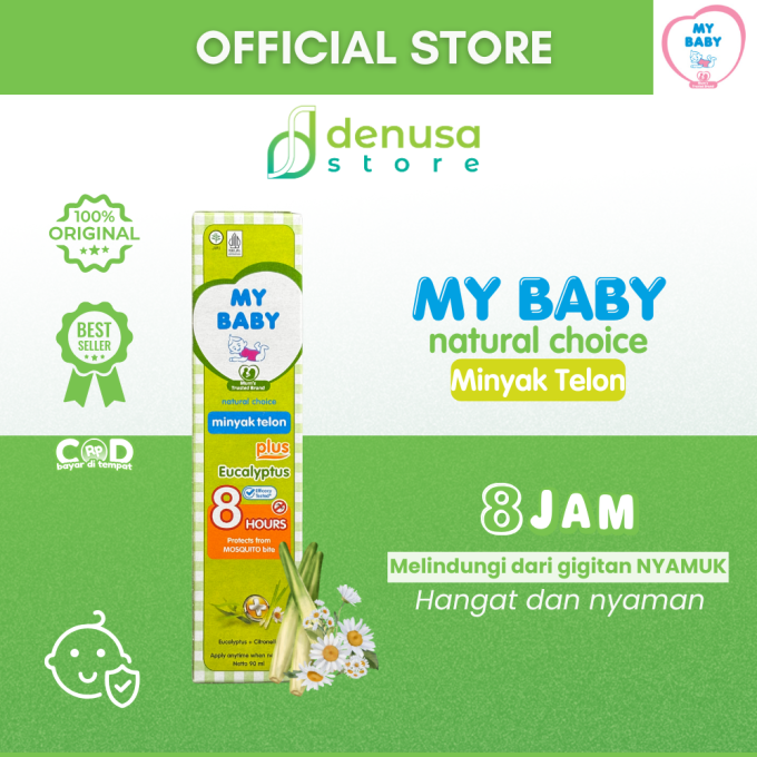 MY BABY Minyak Telon Plus Eucalyptus 8 Jam 90 ml