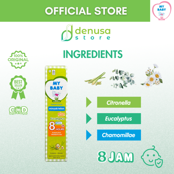 MY BABY Minyak Telon Plus Eucalyptus 8 Jam 90 ml