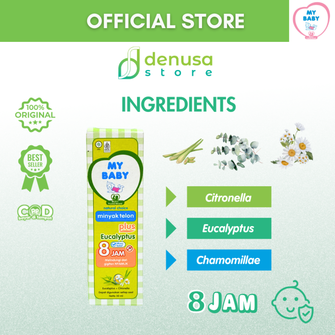 MY BABY Minyak Telon Plus Eucalyptus 8 Jam 30 ml