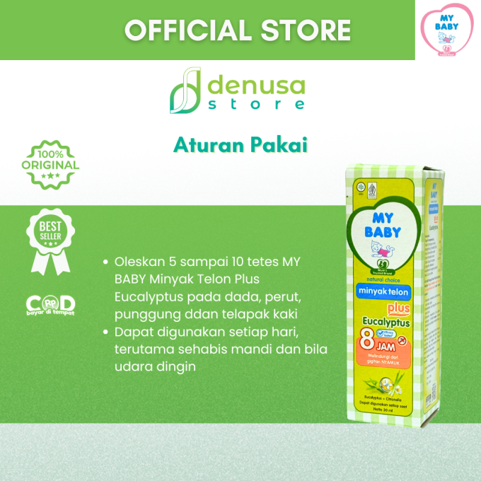 MY BABY Minyak Telon Plus Eucalyptus 8 Jam 30 ml