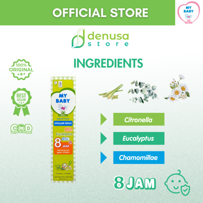 MY BABY Minyak Telon Plus Eucalyptus 8 Jam 150 ml
