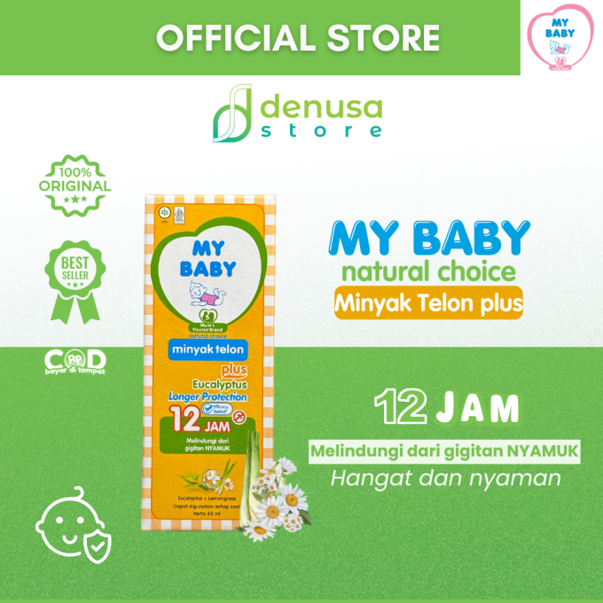 MY BABY Minyak Telon Plus Eucalyptus Longer Protection 12 Jam 60 ml
