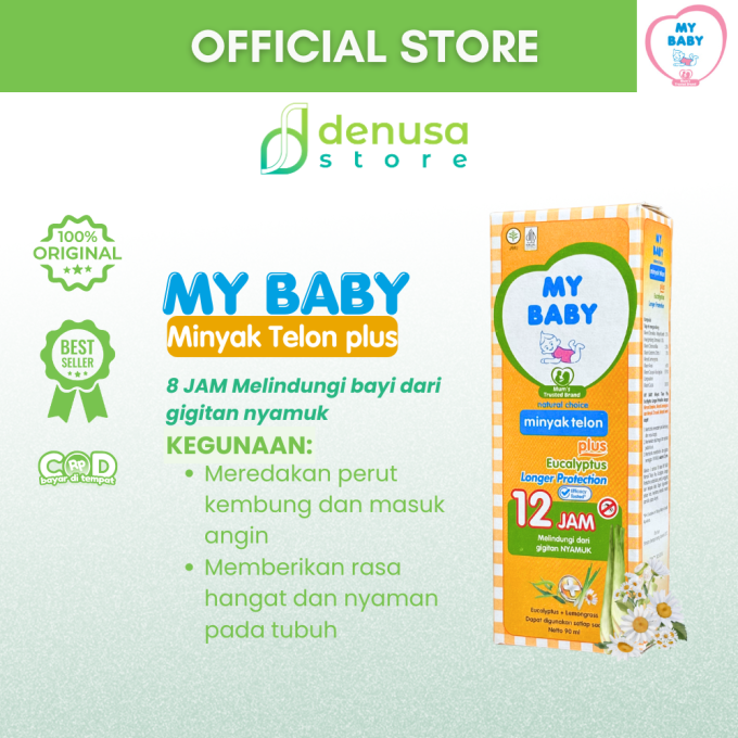 MY BABY Minyak Telon Plus Eucalyptus Longer Protection 12 Jam 90 ml