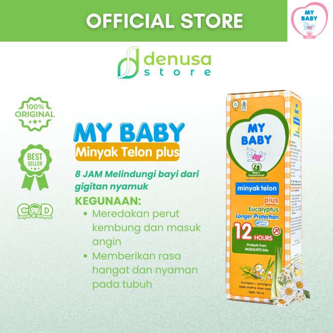 MY BABY Minyak Telon Plus Eucalyptus Longer Protection 12 Jam 150 ml