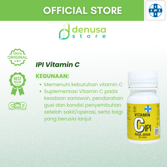 IPI Vitamin C Rasa Jeruk 80 Tablet
