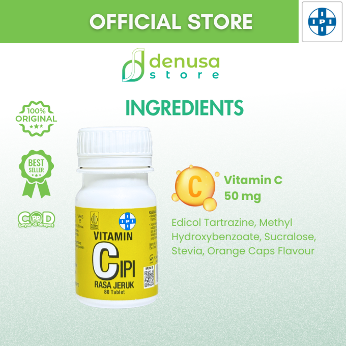 IPI Vitamin C Rasa Jeruk 80 Tablet