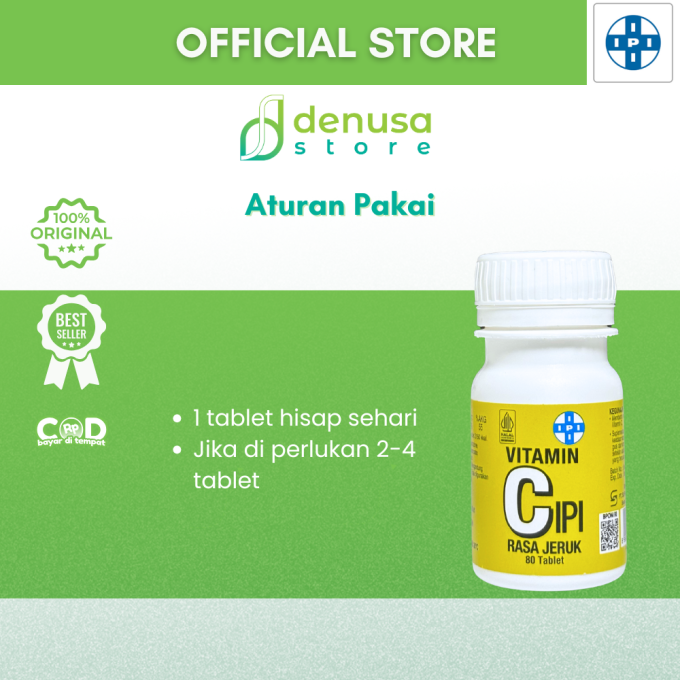 IPI Vitamin C Rasa Jeruk 80 Tablet