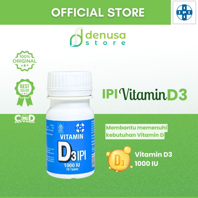 IPI Vitamin D3 1000 IU 70 Tablet