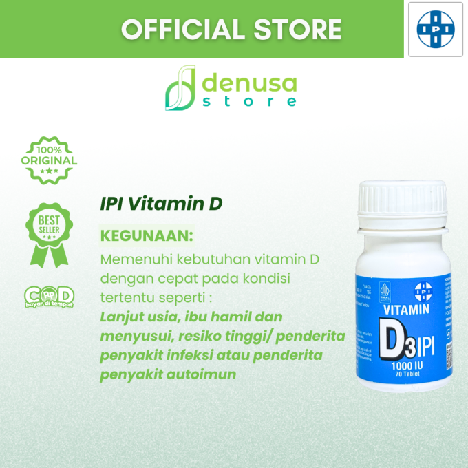 IPI Vitamin D3 1000 IU 70 Tablet
