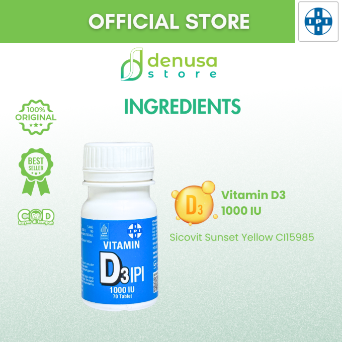 IPI Vitamin D3 1000 IU 70 Tablet