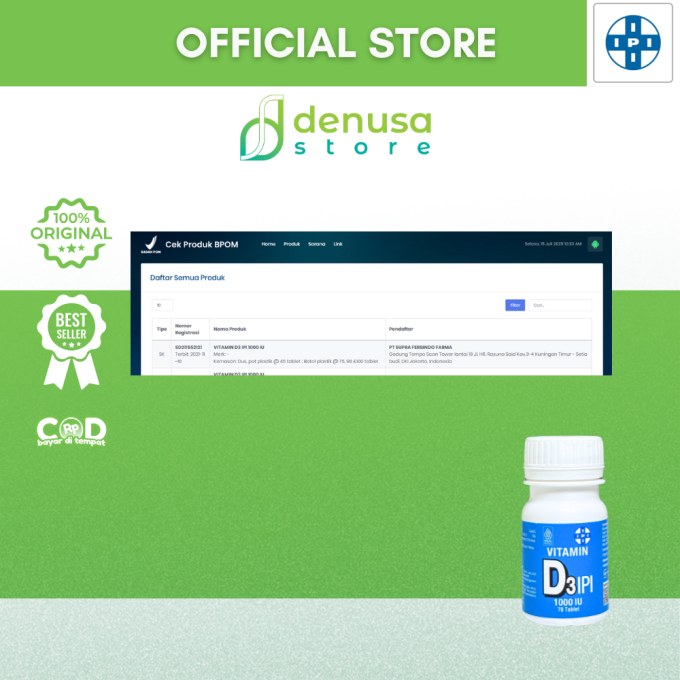 IPI Vitamin D3 1000 IU 70 Tablet