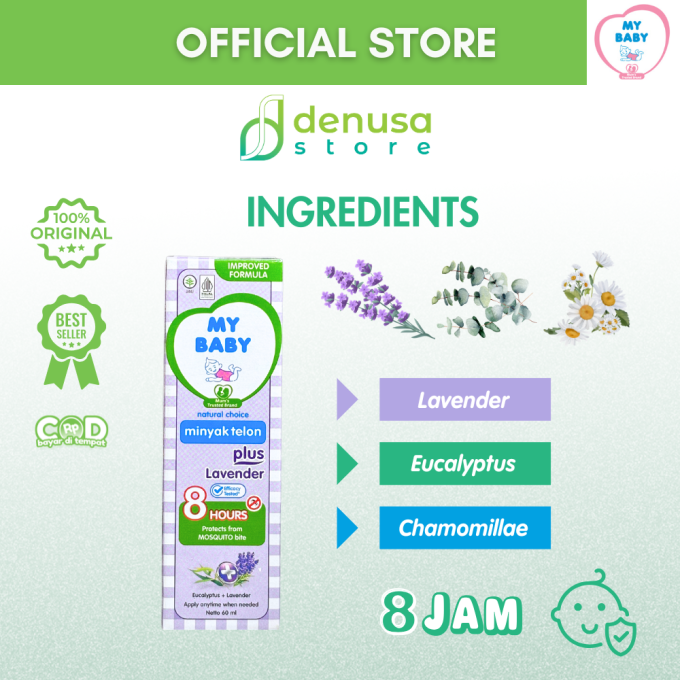 MY BABY Minyak Telon Plus Lavender 8 Jam 60 ml